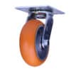 6 Inch Industrial Swivel Caster with Polyurethane Wheel and Large Top Plate