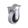 4 Inch High Capacity Rigid Caster with Blickle EasyRoll Rubber Wheel and Nylon 6 Core