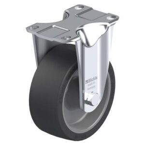 4 Inch Rigid Caster with Heat-Resistant Silicone Rubber Wheel