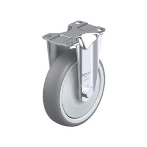 5 Inch Medium Duty Rigid Caster with Blickle Thermoplastic Rubber Wheel