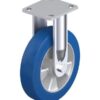 8 Inch Industrial Rigid Caster with Blickle Besthane Soft Polyurethane Wheel