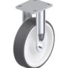8 Inch Industrial Rigid Caster with Blickle Thermoplastic Polyurethane Wheel