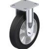 8 Inch Industrial Rigid Caster with Blickle SoftMotion Rubber Wheel