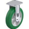 8 Inch Industrial Rigid Caster with Blickle Softhane Polyurethane Wheel with Extra Crowned Running Tread