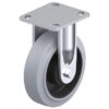 6-5/16 Inch Industrial Rigid Caster with Blickle EasyRoll Rubber Wheel