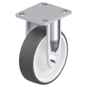 6 Inch Industrial Rigid Caster with Blickle Thermoplastic Polyurethane Wheel and Nylon Center