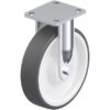 8 Inch Industrial Rigid Caster with Blickle Thermoplastic Polyurethane Wheel and Nylon Center