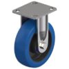 6-5/16 Inch Stainless Steel Rigid Caster with Blickle Besthane Soft Polyurethane Wheel