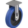 8 Inch Stainless Steel Rigid Caster with Blickle Besthane Soft Polyurethane Wheel