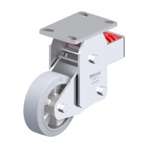 6 Inch Steel Rigid Caster with Blickle EasyRoll Rubber Wheel