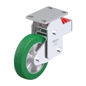 8 Inch Steel Rigid Caster with Blickle Softhane Polyurethane Wheel