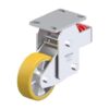 6 Inch Rigid Caster with Blickle Extrathane Polyurethane Wheel and Steel Spring