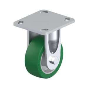 4 Inch Rigid Caster with Blickle Softhane Polyurethane Elastomer Wheel