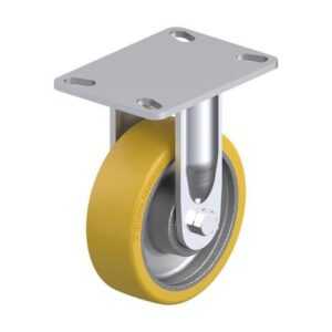 6 Inch Rigid Caster with Blickle Extrathane Polyurethane Wheel and Cast Iron Core