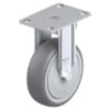 4 Inch Rigid Caster with Thermoplastic Rubber Wheel and Synthetic Thread Guard