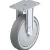 5 Inch Rigid Caster with Thermoplastic Rubber Wheel and Synthetic Thread Guard