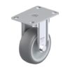 3-1/8 Inch Rigid Caster with Thermoplastic Rubber Wheel