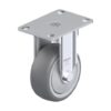 3-1/8 Inch Rigid Caster with Thermoplastic Rubber Wheel and Synthetic Thread Guard