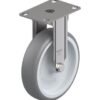 5 Inch Stainless Steel Rigid Caster with Thermoplastic Rubber Wheel and Polypropylene Core