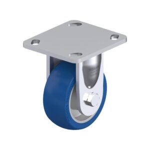 4 Inch Rigid Caster with Blickle Besthane Soft Polyurethane Wheel