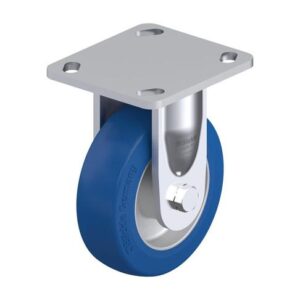 5 Inch Rigid Caster with Blickle Besthane Soft Polyurethane Wheel