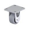 3-1/8 Inch Rigid Caster with Blickle EasyRoll Rubber Wheel and Nylon Core