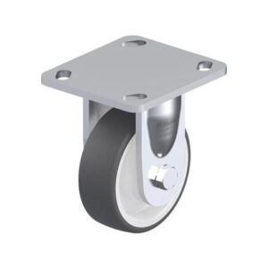 4 Inch Rigid Caster with Blickle Thermoplastic Polyurethane Wheel and Nylon 6 Core