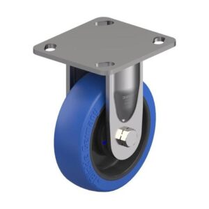 5 Inch Stainless Steel Rigid Caster with Blickle Besthane Soft Polyurethane Wheel