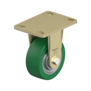 5 Inch Heavy Duty Rigid Caster with Polyurethane Elastomer Blickle Softhane Wheel and Cast Iron Core
