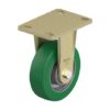 6 Inch Heavy Duty Rigid Caster with Polyurethane Elastomer Blickle Softhane Wheel and Cast Iron Core