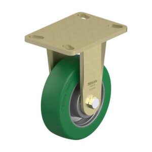 6 Inch Heavy Duty Rigid Caster with Polyurethane Elastomer Blickle Softhane Wheel and Cast Iron Core