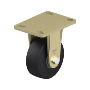 5 Inch Heavy Duty Rigid Caster with Blickle EasyRoll Rubber Wheel and Nylon 6 Core