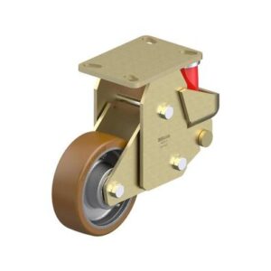 6 Inch Heavy Duty Maintenance-Free Rigid Caster with Blickle Besthane Polyurethane Wheel