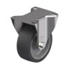 4 Inch Stainless Steel Rigid Caster with Heat-Resistant Silicone Rubber Wheel
