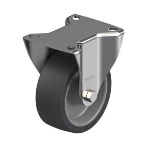 4 Inch Stainless Steel Rigid Caster with Heat-Resistant Silicone Rubber Wheel