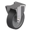 5 Inch Stainless Steel Rigid Caster with Heat-Resistant Silicone Rubber Wheel