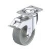 4 Inch Chemical Resistant Swivel Caster with Nylon 6 Wheel and Stop-Fix Brake