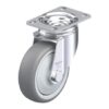 4 Inch Pressed Steel Swivel Caster with Blickle Thermoplastic Rubber Wheel