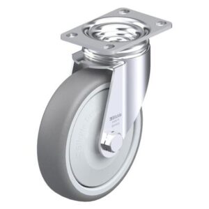 5 Inch Pressed Steel Swivel Caster with Blickle Thermoplastic Rubber Wheel