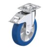 8 Inch Swivel Caster with Blickle Besthane Soft Polyurethane Wheel and Stop-Fix Brake