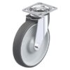 8 Inch High Capacity Swivel Caster with Blickle Thermoplastic Polyurethane Wheel with Swivel Head Seal and Synthetic Thread Guard