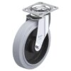 8 Inch Swivel Caster with Blickle EasyRoll Rubber Wheel and Swivel Head Seal