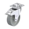 6 Inch Swivel Caster with Chemically-Resistant Nylon 6 Wheel with Swivel Head Seal and Stop-Fix Brake