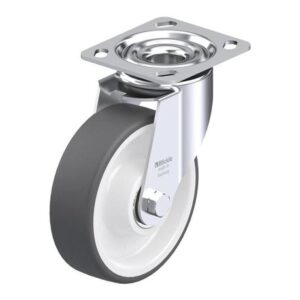 6 Inch Swivel Caster with Chemically-Resistant Blickle Thermoplastic Polyurethane Wheel