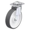 8 Inch Swivel Caster with Chemically-Resistant Blickle Thermoplastic Polyurethane Wheel