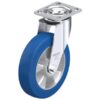 8 Inch High Capacity Swivel Caster with Blickle Besthane Soft Polyurethane Wheel