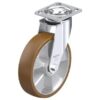 8 Inch High Capacity Swivel Caster with Blickle Besthane Polyurethane Wheel