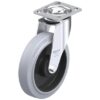 8 Inch Swivel Caster with Blickle EasyRoll Rubber Wheel with Nylon Core