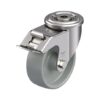 4 Inch Stainless Steel Swivel Caster with Nylon 6 Wheel and Stop-Fix Brake