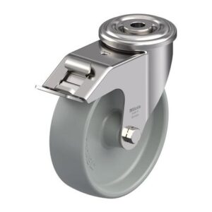 5 Inch Stainless Steel Swivel Caster with Nylon 6 Wheel with Stop-Fix Brake